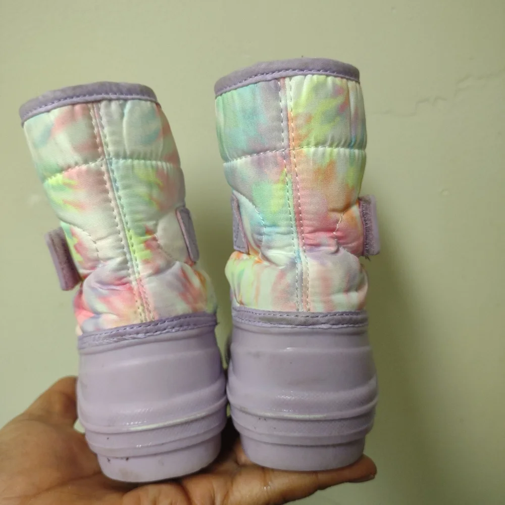 Children's Place Girls Purple/Pink Snow Boots Size 6 - Picture 3 of 10